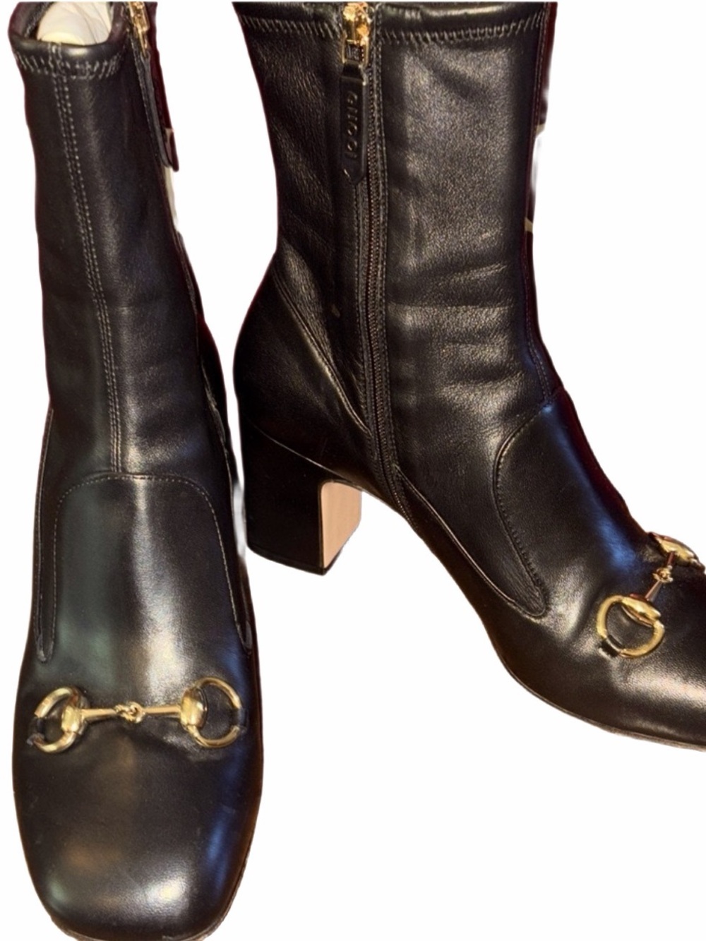 Authentic Gucci nappa soho  Black Leather Boots- worn 1 time❤️ box too!
